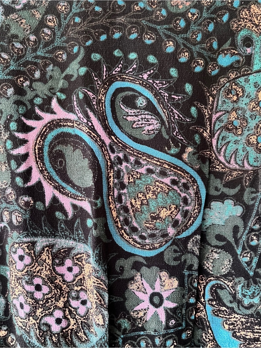 ba&sh Black Green Paisley Boho Festival Women’s Zelda Dress Size S - Picture 10 of 16